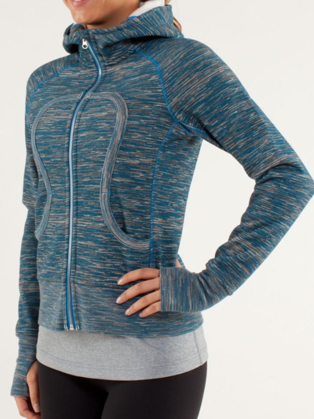 lululemon Scuba Hoodie Stretch | Size 8 | WAFS Polar Cream Beaming Blue